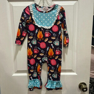 Pete & Lucy Campfire romper 12-18m EUC